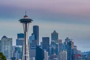 Seattle, united States: October 6, 2018: Seattle Space Needle at Dusk