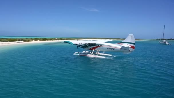 Mořská Rovina Doky Tropické Vodě Florida Keys — Stock video