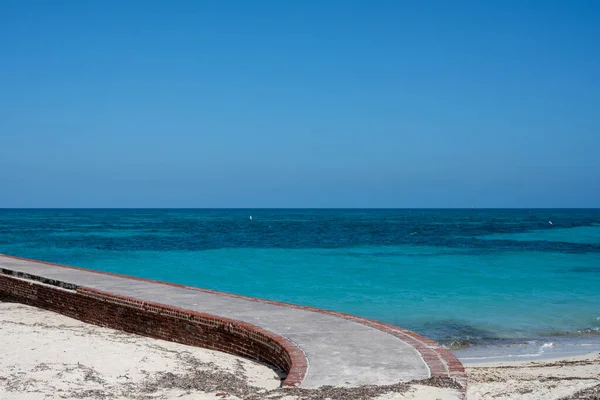 Beginning Moat Wall Dry Tortugas — Stock Photo, Image
