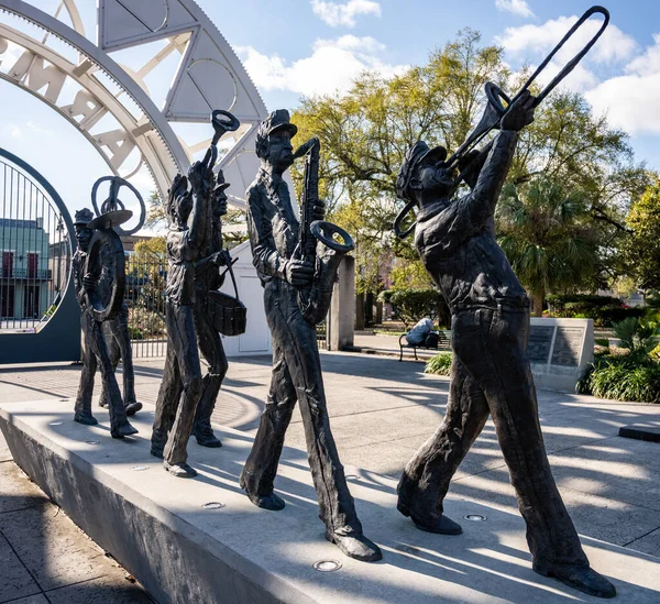 뉴올리언스 February 2020 New Orleans Band Sculpture Park — 스톡 사진