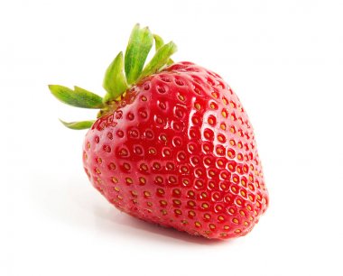 Çilek beyaz arkaplanda izole edildi