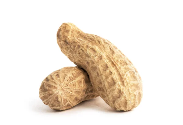 Getrocknete Erdnüsse Auf Weißem Hintergrund — Stockfoto