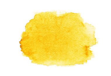 Kırpma yolu ile beyaz arkaplan üzerinde renk vuruşları sarı