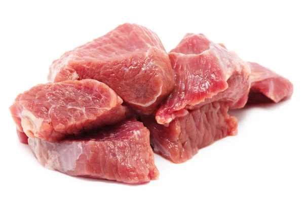 Carne cruda aislada en blanco — Foto de Stock