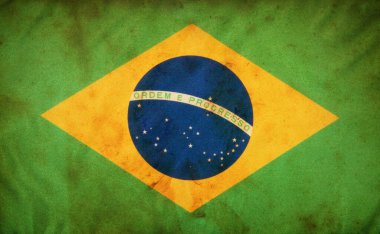 Brezilya Bayrağının Grunge arkaplan dokusu
