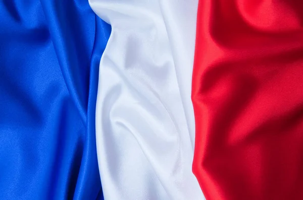 Flag France Satin Texture — Stock Photo, Image