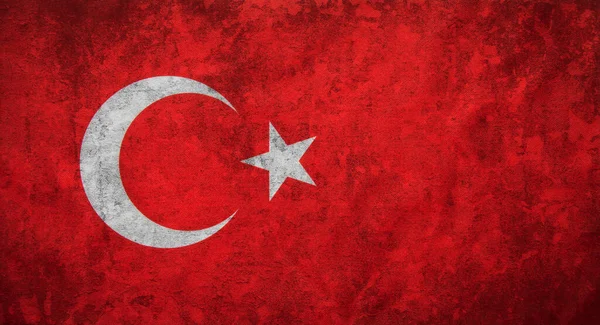 Bandera Grunge Turca Una Bandera Turca Con Textura Grunge — Foto de Stock