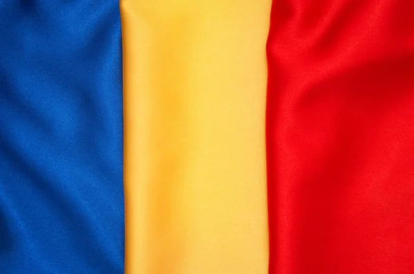 Bandera Nacional Romania Textura Fondo —  Fotos de Stock