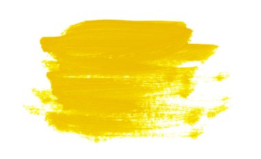 Beyaz arkaplanda soyut sarı suluboya.
