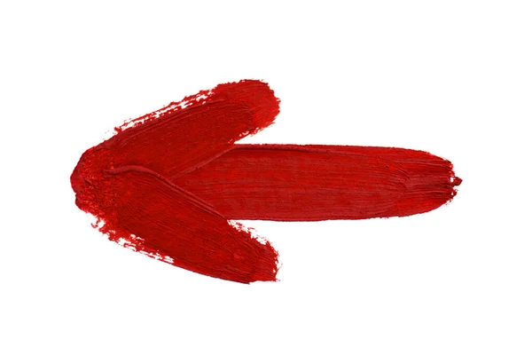 Freccia Acquerello Rossa Sfondo Bianco — Foto Stock