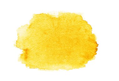 Kırpma yolu ile beyaz arkaplan üzerinde renk vuruşları sarı