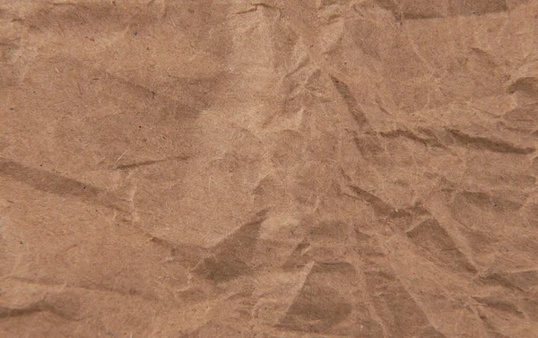 棕色折皱回收纸背景质感 — 图库照片