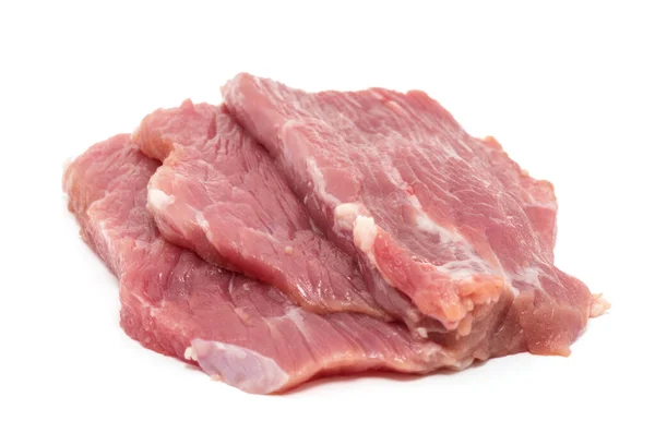 Rohes Fleisch Isoliert Auf Weißem Hintergrund — Stockfoto