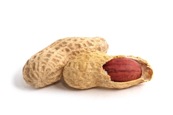 Dried Peanuts White Background — Stock Photo, Image