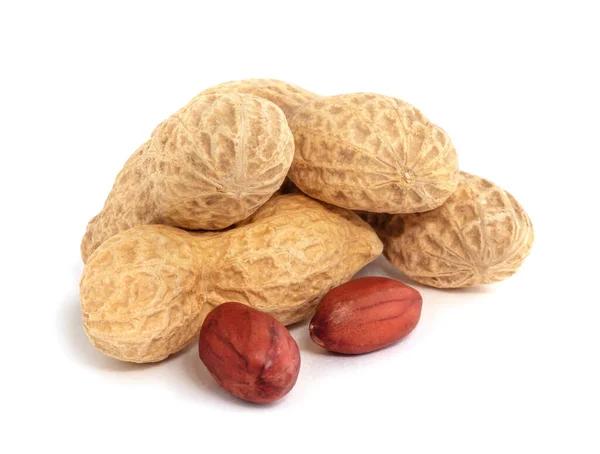 Dried Peanuts White Background — Stock Photo, Image