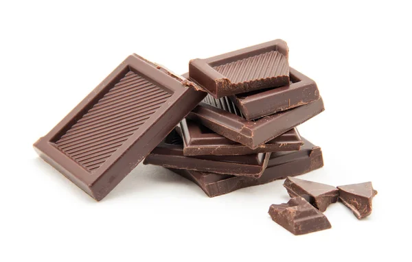 Zhruba Nakrájené Kousky Čokoládové Tyčinky — Stock fotografie