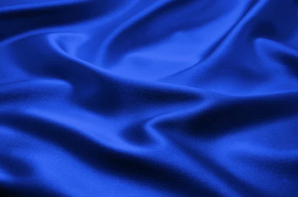 Sima Elegáns Kék Selyem Háttérként Használható — Stock Fotó
