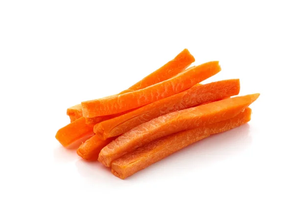 Raw Chopped Carrot Isolated White Background — Stock Photo, Image