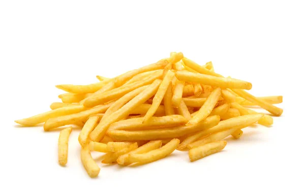 Patatas Fritas Sobre Fondo Blanco Aislado — Foto de Stock