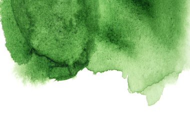 Suluboya tarzında yeşil soyut arkaplan