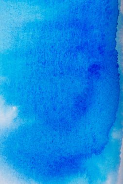 El boyası mavi suluboya arka plan.