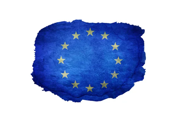 Európai Grunge Zászló Háttér Textúra — Stock Fotó