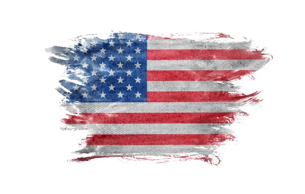 Bandeira Grunge Usa Bandeira Americana Com Textura Grunge — Fotografia de Stock