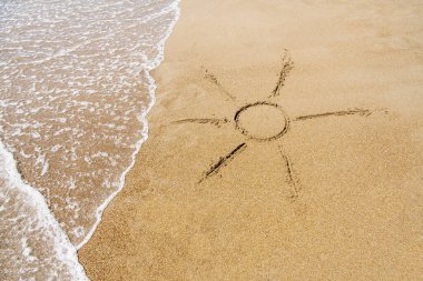 Kuma çizilen güneşin sembolü..