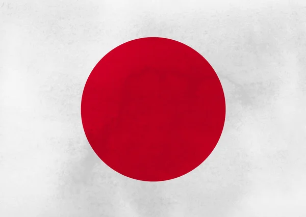 Japanse Vlag Met Grunge Textuur — Stockfoto