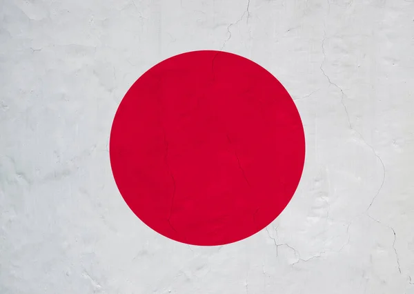 Bandera Japonesa Con Textura Grunge — Foto de Stock