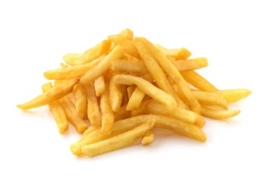 İzole edilmiş beyaz arkaplanda patates kızartması
