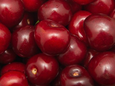 Tatlı kirazlar arka plan / tam çerçeve olarak