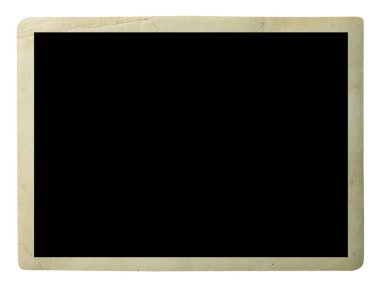 Boş eski fotoğraf beyaz üzerine izole