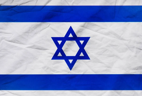 Σημαία Ισραήλ Ισραηλινή Σημαία Φόντο Τραχιάς Υφής Μοτίβου — Φωτογραφία Αρχείου