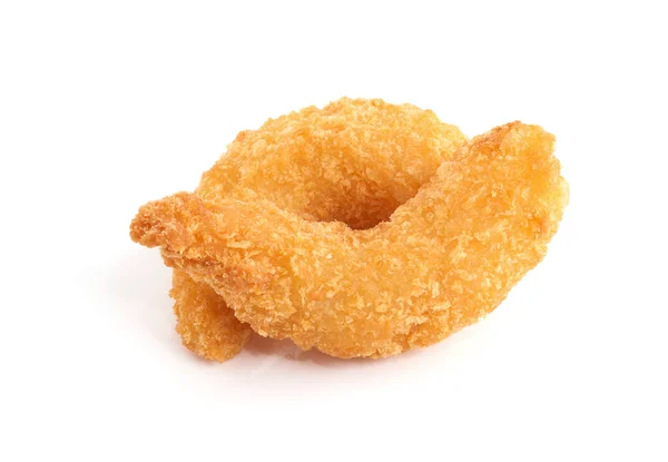 Gamberetti Fritti Isolati Bianco — Foto Stock