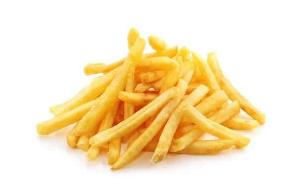 Friture Pommes Terre Sur Fond Blanc Isolé — Photo