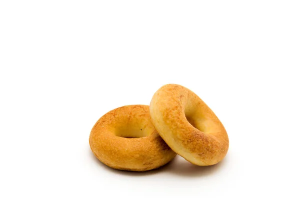 Färsk Bagel Isolerad Vit Bakgrund — Stockfoto