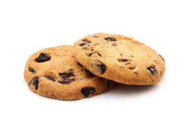 Beyaz üzerine çikolatalı kurabiye.