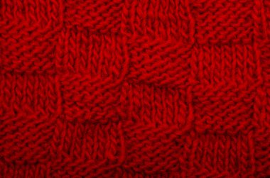 Örülmüş el işi yün dizayn dokusunun ayrıntıları.