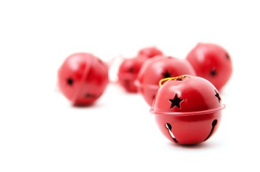 Noel çanları, beyazda soyutlanmış