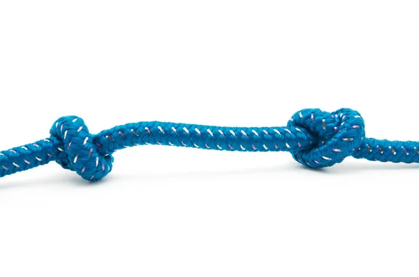 Seil Mit Einem Knoten Auf Weißem Hintergrund — Stockfoto
