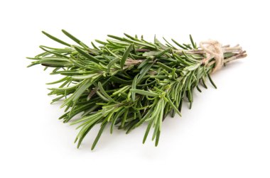 Beyaz arkaplanda biberiye bağlı