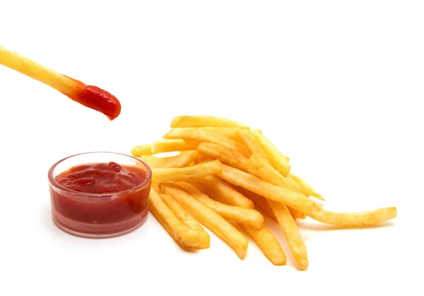 French Fries Ketchup — Stock Photo, Image
