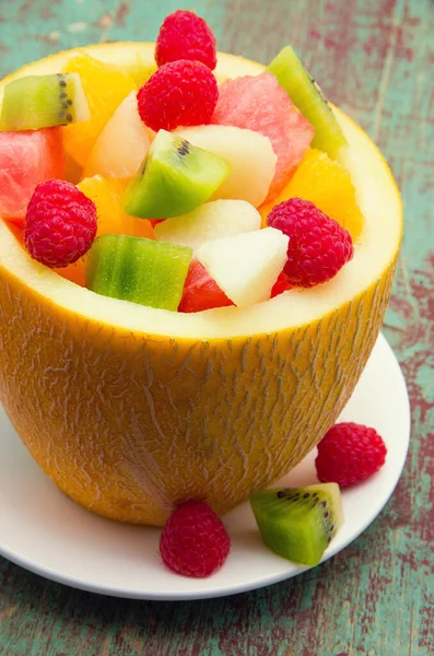 Färsk Fruktsallad Melonen — Stockfoto