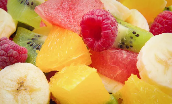 Salada Frutas Textura Fundo — Fotografia de Stock
