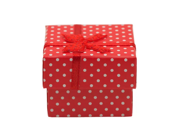 Red Gift Box White Background — Stock Photo, Image