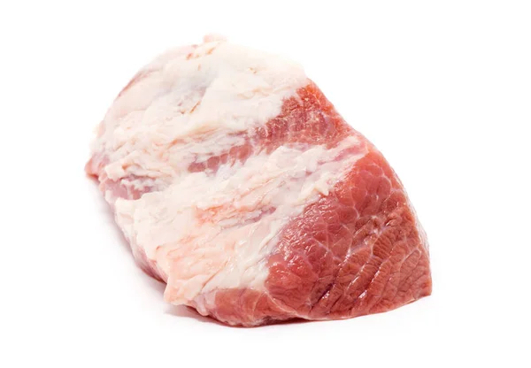 Rohes Fleisch Isoliert Auf Weiß — Stockfoto