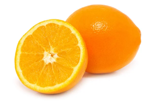 One Oranges Half Juicy Half Oranges Stock Picture