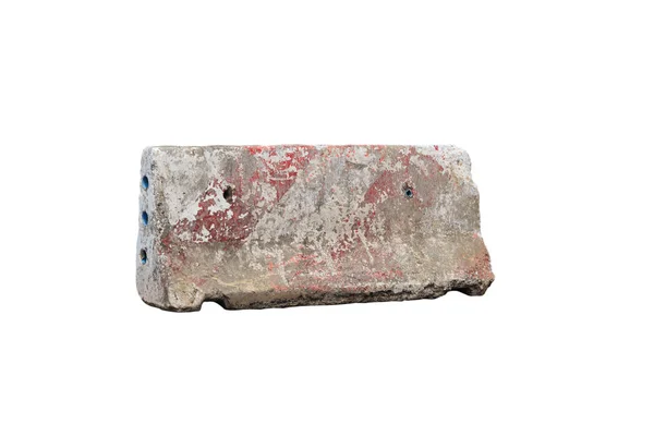 grunge kırmızı ve beyaz beton bariyer izole