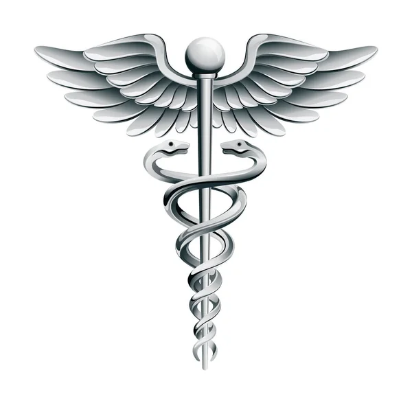 Caduceus Medical Icono Emblema Creado Vector Gráficos vectoriales